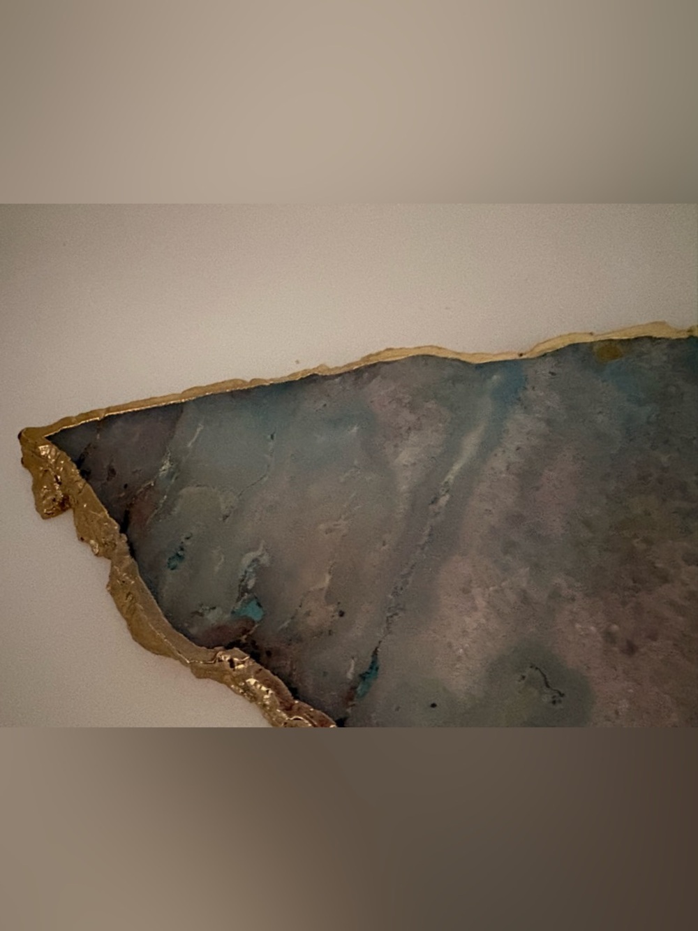 Anthropologie Gilded Agate Blue Quartz Cheese Serving Tray Platter New - Picture 7 of 13